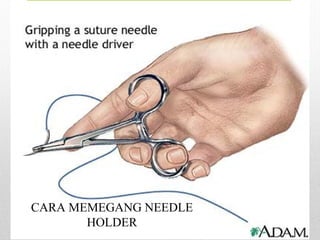 CARA MEMEGANG NEEDLE
HOLDER
 