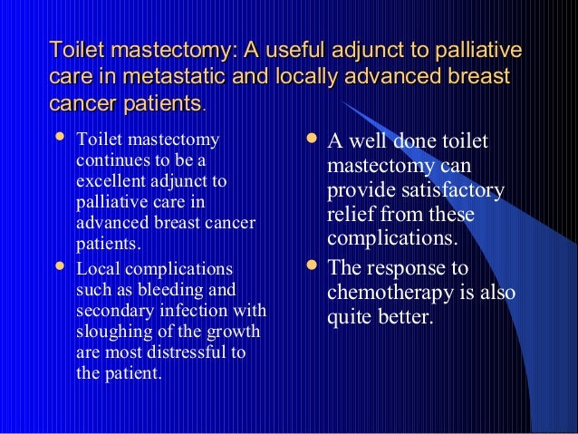 toilet mastectomy