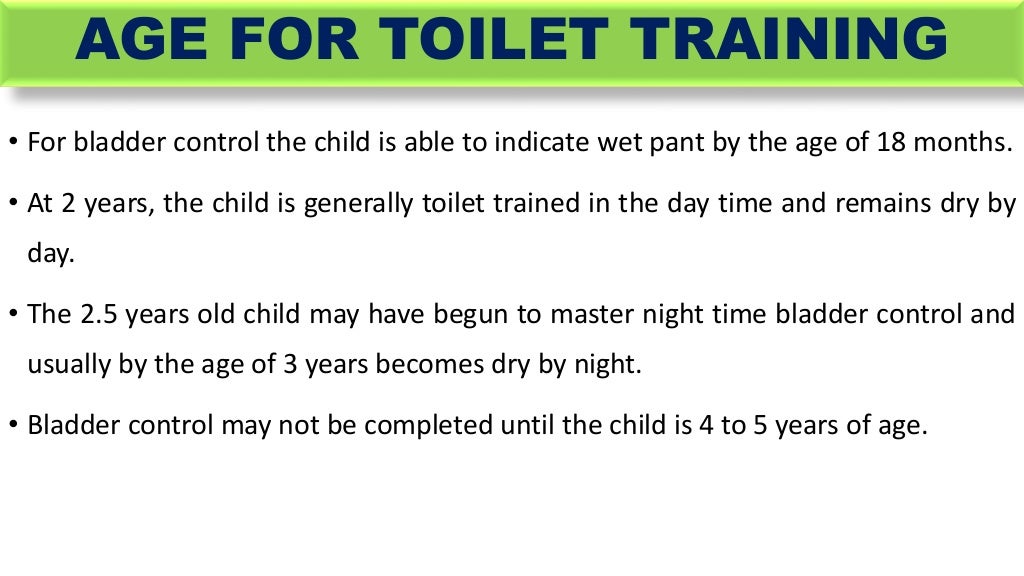 PEDIATRIC NURSING TOILET TRAINING