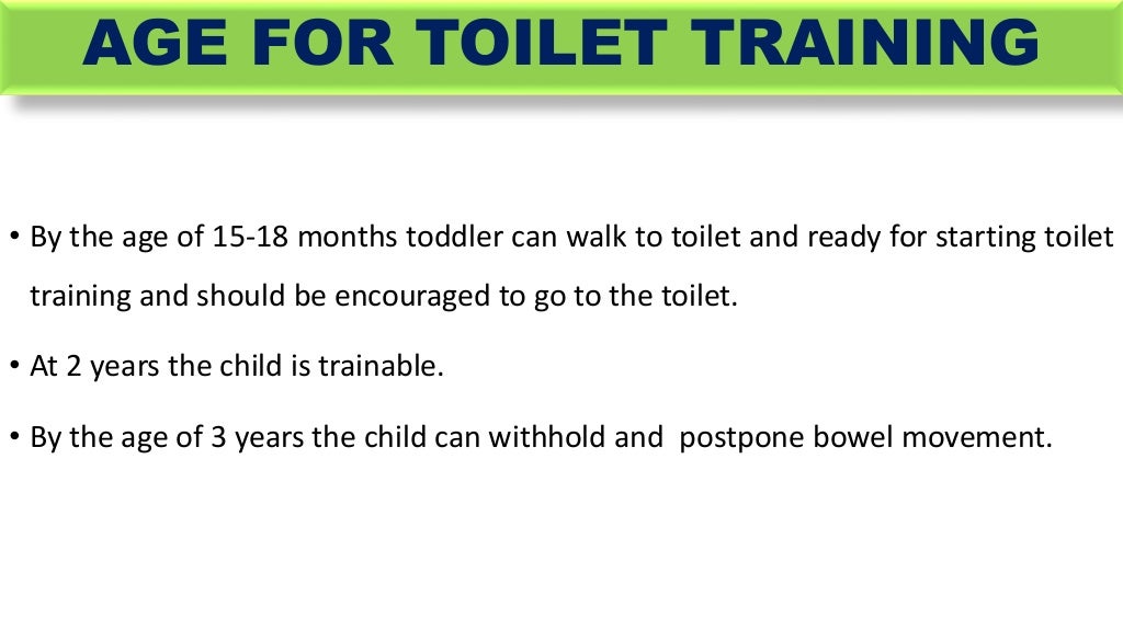 PEDIATRIC NURSING TOILET TRAINING