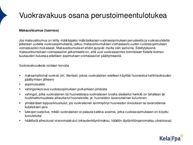 Kela vuokravakuus vuokranantajalle Kela vuokravakuus vuokranantajalle