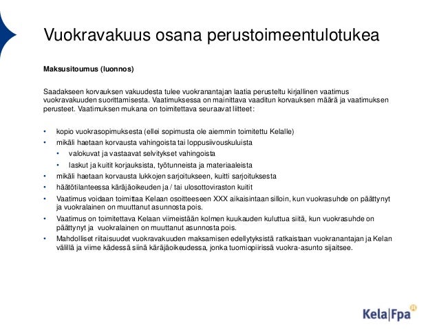 Kela vuokravakuus liitteet