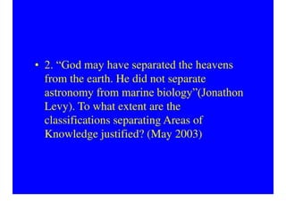 TOK And Extended Essays