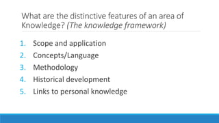 ToK - Areas of Knowledge | PPT