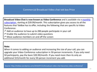 Video Streaming Using Tokbox Example Tok Box Feature Ppt 2 | PDF