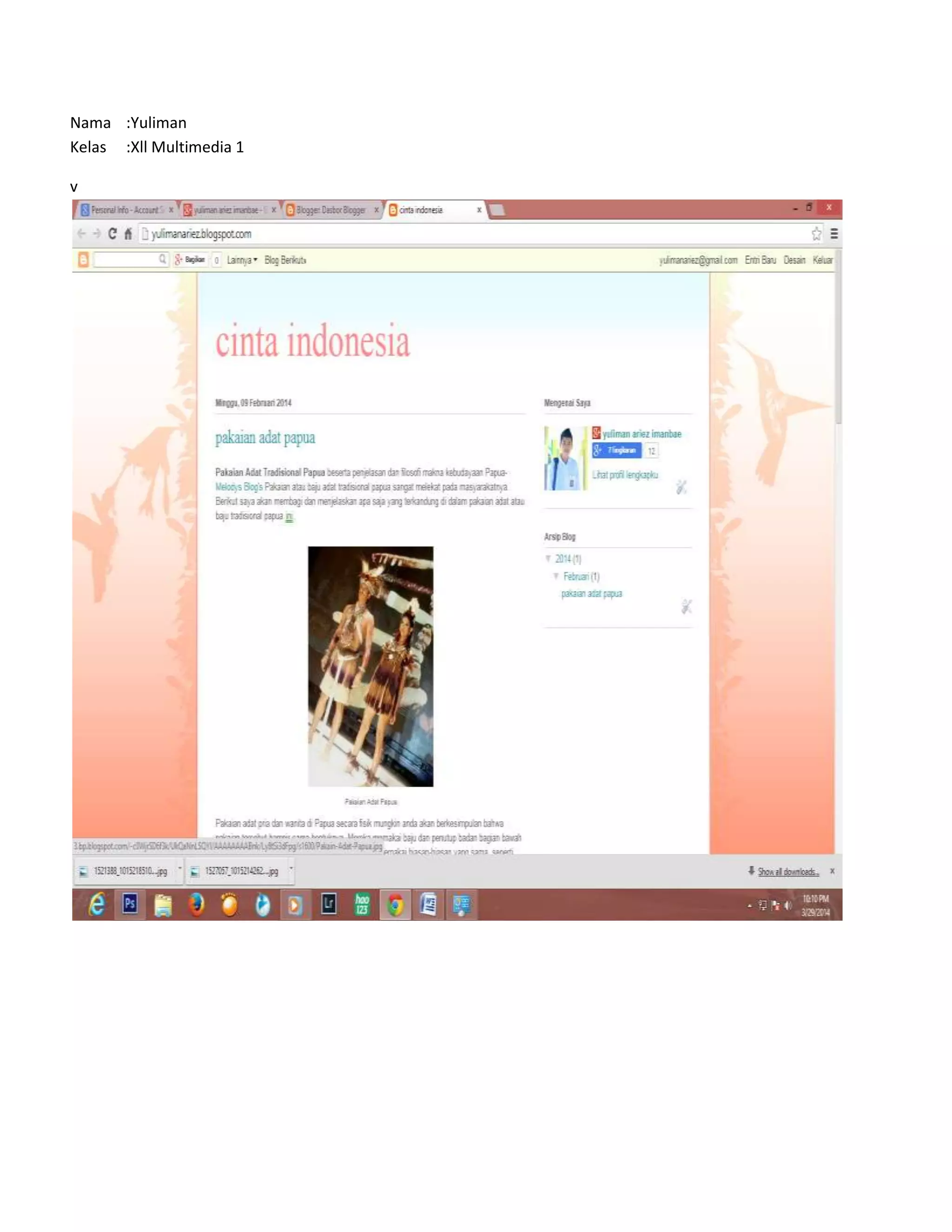 Nama :Yuliman
Kelas :Xll Multimedia 1
v