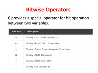 Comprehensive Guide to Operators in C Programming Language | PPTX