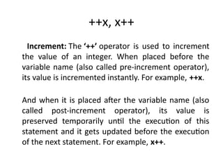 Comprehensive Guide to Operators in C Programming Language | PPTX
