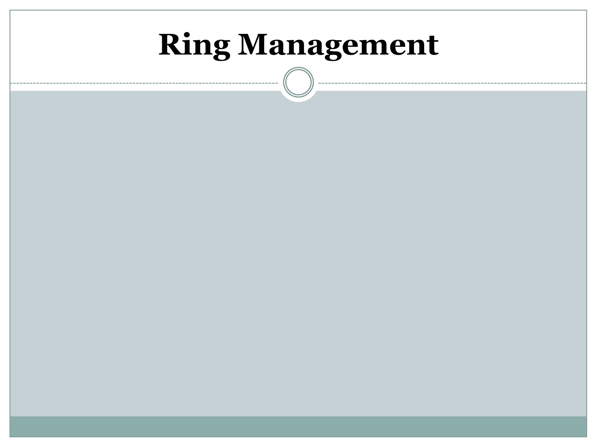 Ring Management
 