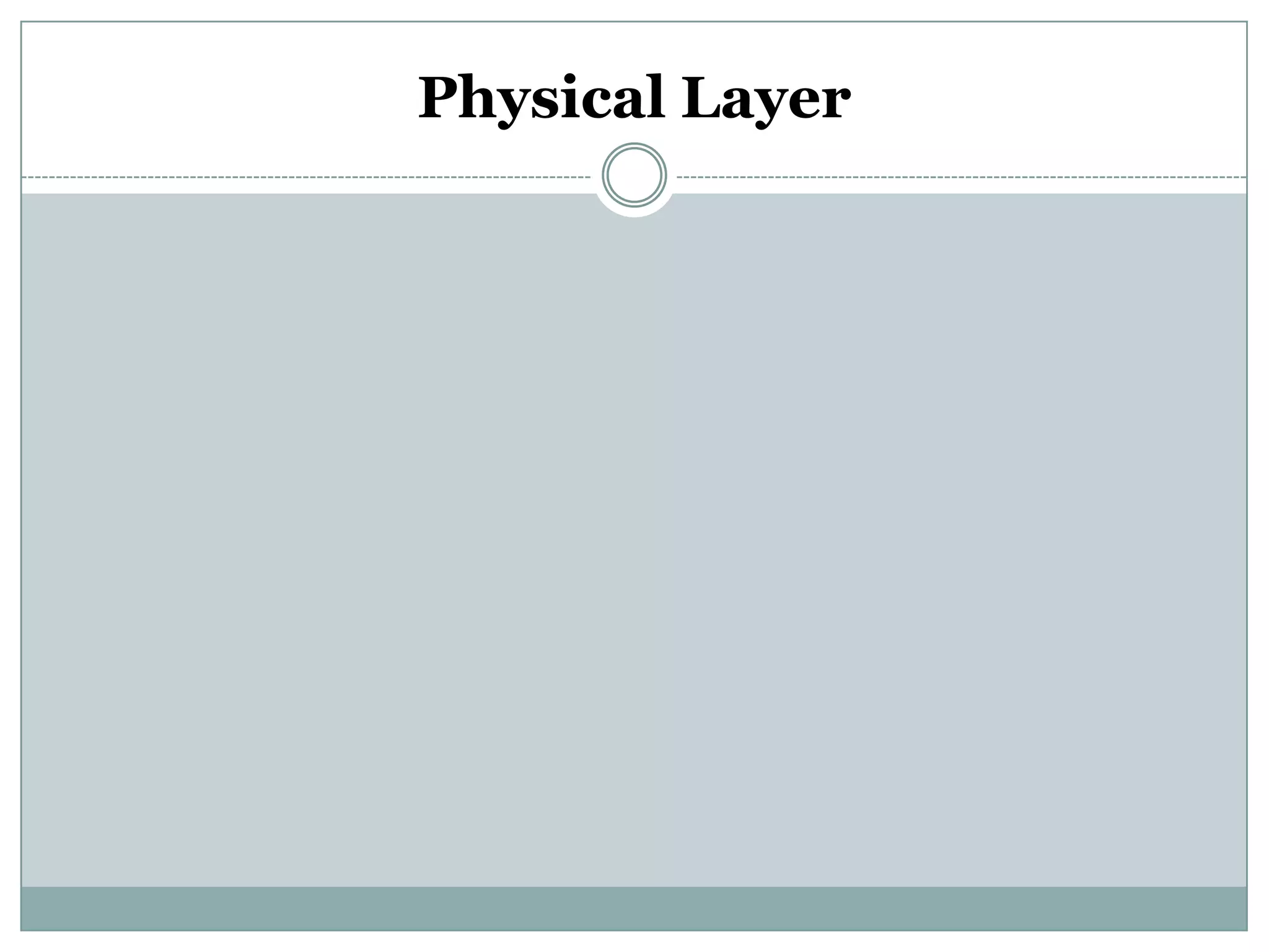 Physical Layer
 