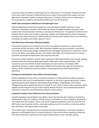 Crypto Token Development -Impact of RWAs, DePIN Growth, and Modular ...