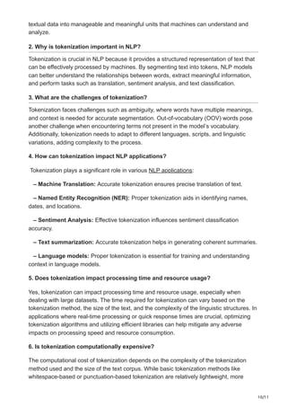 Tokenization in NLP Methods Types and Challenges.pdf | Technology ...