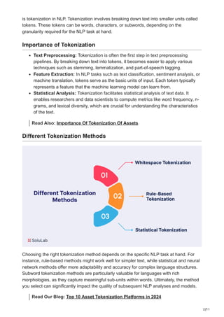 Tokenization in NLP Methods Types and Challenges.pdf | Technology ...