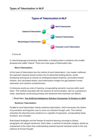 Tokenization in NLP Methods Types and Challenges.pdf | Technology ...
