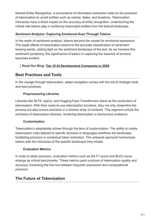 Tokenization in NLP Methods Types and Challenges.pdf | Technology ...