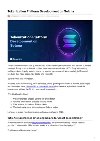 Tokenization Platform Development on Solana.pdf