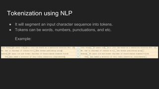 Tokenization using nlp | NLP Course | PPTX | Technology & Computing