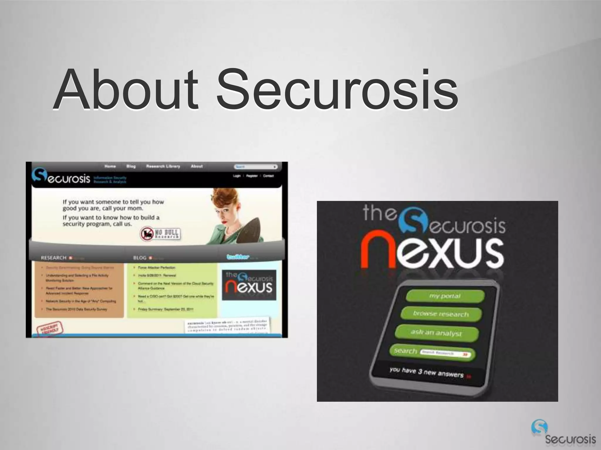 About Securosis
 