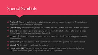 Complete Tokens in c/c++ | PPT