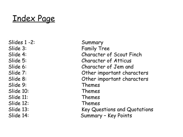 To Kill A Mockingbird PPT