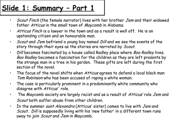 To Kill A Mockingbird PPT