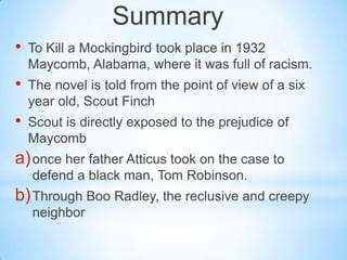 To kill a mockingbird | PPTX
