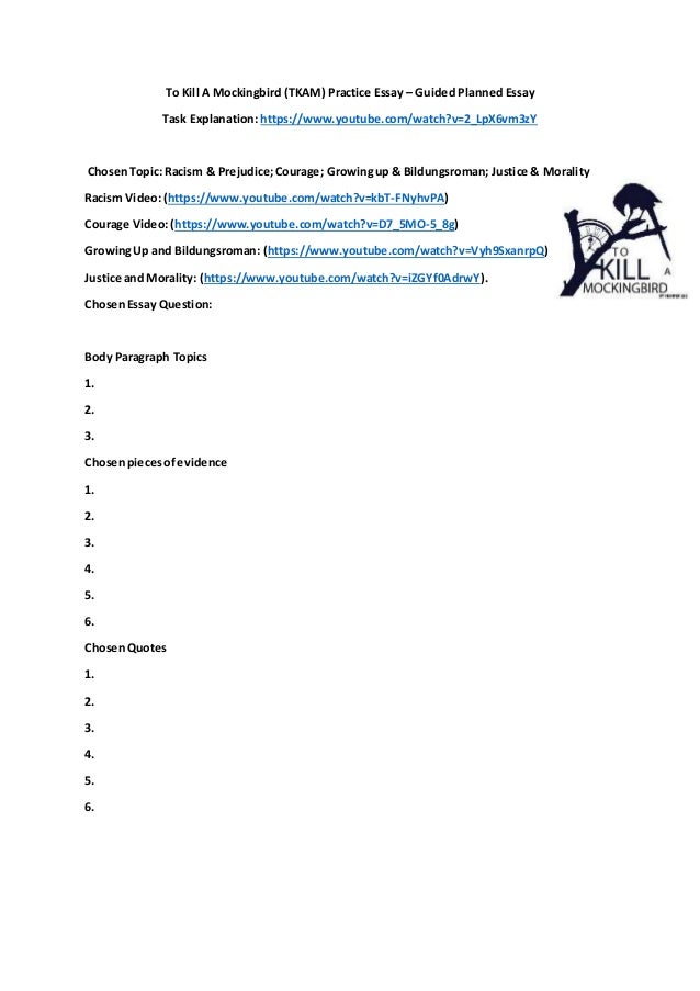 Argument Essay Thesis Statement To Kill A Mockingbird Tkam Practice Essay Guided Planned Essay Task Explanation Topics For Proposal Essays also English Essay Question Examples To Kill A Mockingbird Guided Planned Essay Worksheet W Vidoes To E Essay Writing Business