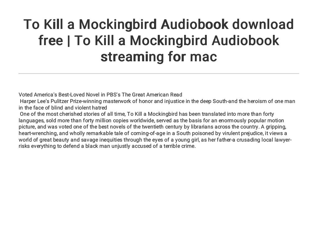 To Kill A Mockingbird Chapter 3 Audiobook To Kill a Mockingbird Audiobook download free | To Kill a Mockingbird