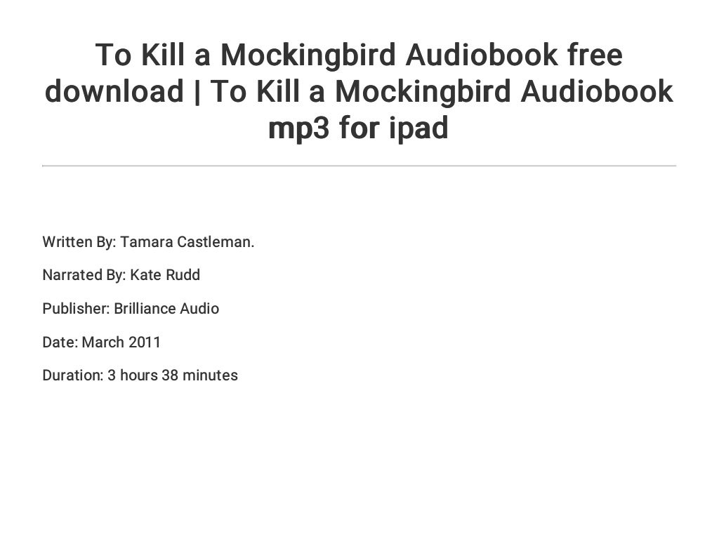 To Kill A Mockingbird Audio Book Free To Kill a Mockingbird Audiobook free download | To Kill a Mockingbird