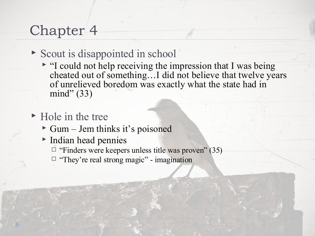 "To Kill a Mockingbird" Chapters 116
