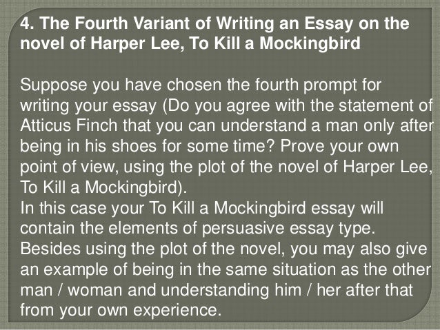 writing an essay on to kill a mockingbird