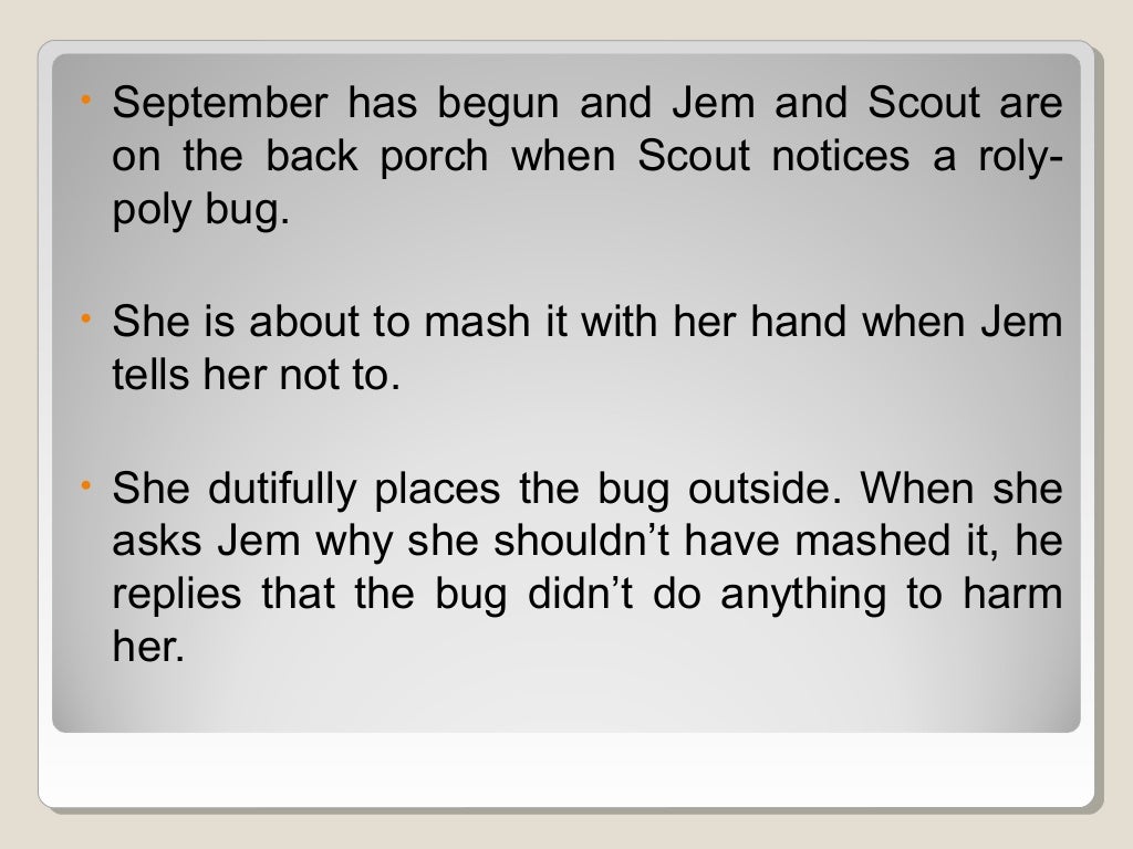 To Kill A Mockingbird Chapter 7 Summary