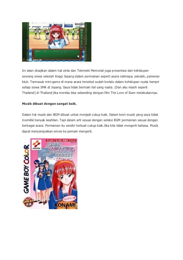 Tokimeki memorial menggoda gadis dengan permainan 