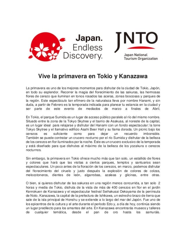 Vive la primavera en Tokio y Kanazawa
La primavera es uno de los mejores momentos para disfrutar de la ciudad de Tokio, Ja...