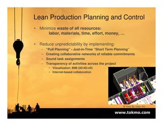 Short Term Planning and Lean