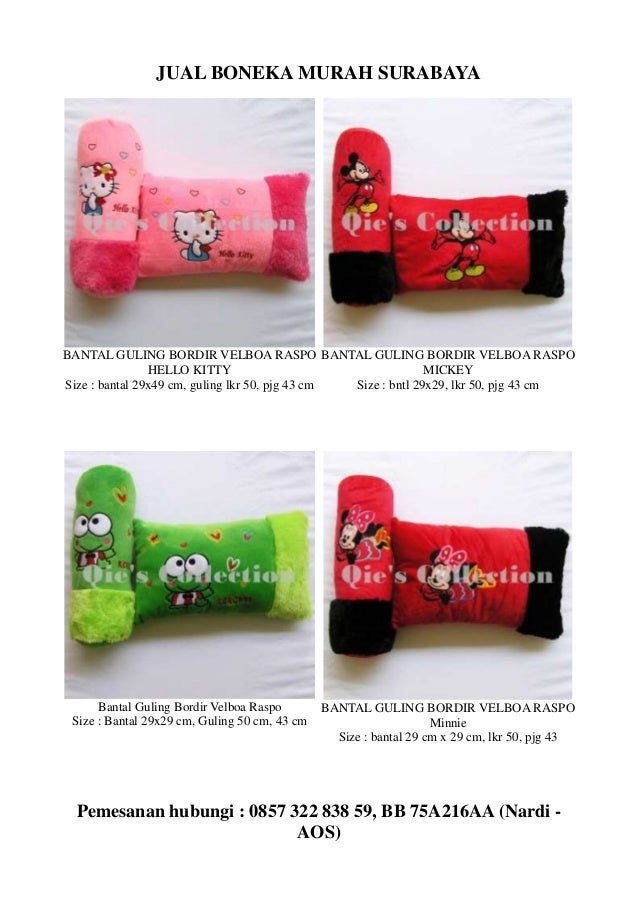 Toko Boneka Murah Bantal Guling Bordir Hub 085732283859 BB ...