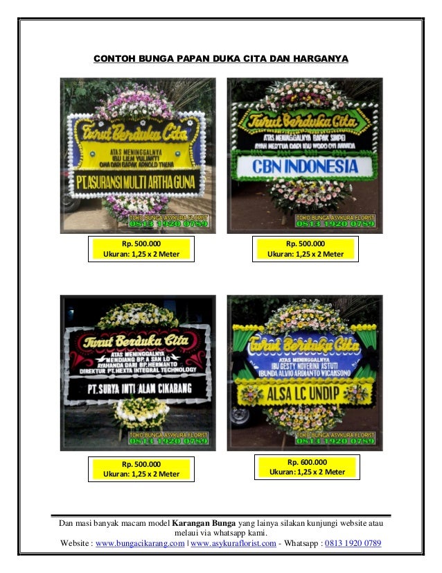 Toko Bunga Bekasi - ASYKURA FLORIST - surat penawaran 