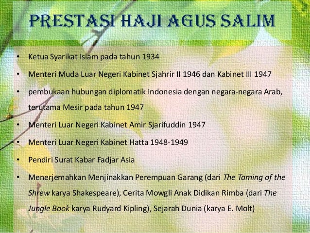 Tokoh haji agus salim