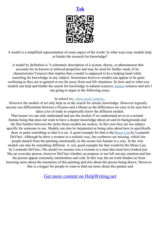 Tok Sample Essay | PDF | Medical Tests | Medical Health