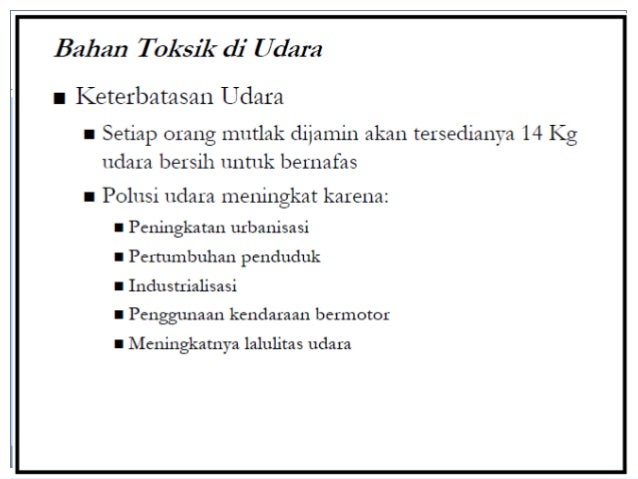 Toksikology kimia, Ilmu Lingkungan