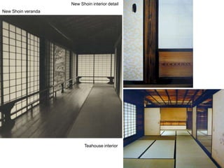 New Shoin interior detail
New Shoin veranda




                          Teahouse interior
 