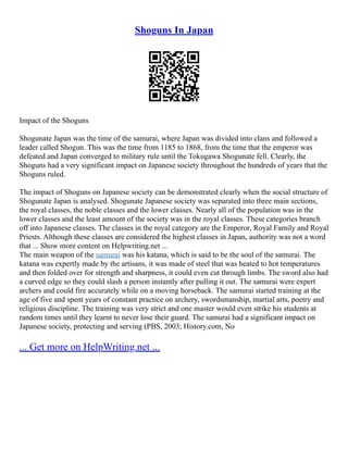 Shogun Method Pdf Tokugawa Shogunate | PDF