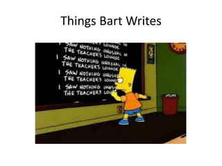 Things Bart Writes
 
