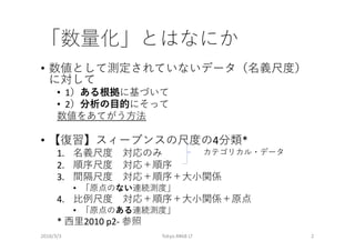 •
• 1
• 2
• 4 *
1.
2.
3.
•
4.
•
* 2010 p2-
2018/3/3 Tokyo.R#68 LT 2
 