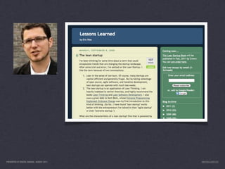 PRESENTED AT DIGITAL GARAGE, AUGUST 2011   INFO@LUXR.CO
 