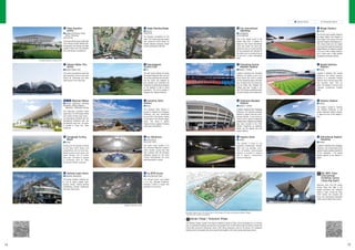 Izu MTB Course
■Cycling (Mountain Bike)
This off-road course, also located
in Izu City, Shizuoka Prefecture,
measures 2,500m in length with
elevations of up to 85m.
Ibaraki Kashima
Stadium
■Football
Located in Kashima City, Ibaraki
Prefecture, the Ibaraki Kashima
Stadium is a dedicated football
stadium with a natural grass pitch
and excellent views from all
seats. The stadium is home to the
Japanese professional football
team.
Tsurigasaki Surfing
Beach
■Surfing
Surfing will be making its debut
at the Tokyo 2020 Games, and
competitions will be held here.
Boasting world-class waves, this
beach attracts lots of surfers
each year. The beach is located
in Ichinomiya town on Chiba
Prefecture’s Pacific coastline.
Fuji International
Speedway
■Cycling(Road)
▲Cycling(Road)
This is the closest circuit to the
Greater Tokyo Area. In addition to
being the most recent international
motor race course, the venue also
boasts the most up to date facilities
for race personnel and members of
the media, and is an excellent venue
to host such a major international
event.
Saitama Stadium
■Football
This stadium, located in Saitama
City, Saitama Prefecture, is the
largest dedicated football stadium
in Japan and one of the largest in
Asia.
Saitama Super Arena
■Basketball (Basketball)
This facility, located in Saitama City,
is one of Japan’s largest multi-
purpose venues, hosting sporting
competitions, concerts, conferences
and many other events.
Fukushima Azuma
Baseball Stadium
■Baseball / Softball
Located in Fukushima City, Fukushima
Prefecture, the stadium is part of the
Azuma Sports Park, which is divided
into four recreational spaces: the Sports
Area, the Nature Area, the Family Area
and the History Area. Baseball and
Softball have been included in the
Tokyo 2020 Games as additional events
and some matches will be hosted here.
International Stadium
Yokohama
■Football
Located in Yokohama City, Kanagawa
Prefecture, this multi-purpose sports
stadium boasts a seating capacity for
72,327 spectators – the largest
seating capacity of any stadium in
Japan.
Asaka Shooting Range
■Shooting
▲Shooting
The Shooting competitions for the
Tokyo 1964 Games were also staged
here. During the 2020 Games, an
Olympic-standard temporary facility
will be constructed at this site.
Yokohama Baseball
Stadium
■Baseball / Softball
Located in Yokohama Park, Kanagawa
Prefecture, the Yokohama baseball
Stadium is Japan’s first ever multi-
purpose stadium. It also serves as
home to one of Japan’s professional
baseball teams. Baseball and Softball
have been included in the 2020
Olympic Programme as additional
events, and the stadium will host
several matches.
Tokyo Aquatics
Centre
■Aquatics (Swimming, Diving,
Artistic Swimming)
▲Swimming
This venue will be newly constructed
in the Tatsumi-no-Mori Seaside Park.
Following the 2020 Games, the Tokyo
Aquatics Centre will host domestic
and international competitions.
IBC/MPC Tokyo
International
Exhibition Centre
(Tokyo Big Sight)
Spanning some 265,700 square
metres, Tokyo Big Sight is the
largest convention and exhibition
centre in Japan. During the Tokyo
2020 Games, the complex will
house the International Broadcast
Centre and the Main Press Centre.
Kasumigaseki
Country Club
■Golf
This golf course extends out across
the verdant Musashino Hills. The club
has a history spanning over 80 years,
and the course was designed by
golf architects who understood the
importance of preserving and passing
on the traditions of golf to future
generations. The club is located in
Kawagoe City, Saitama Prefecture.
Sapporo Dome
■Football
This stadium is home to one
Japanese professional football
team and one baseball team.
This all-weather dome-shaped
stadium is located in Sapporo
City in Japan’s northernmost
island of Hokkaido.
Tatsumi Water Polo
Centre
■Aquatics (Water Polo)
This iconic and spacious venue has
been designed to serve as the main
facility for Swimming and other
water sports in the Tokyo area.
Olympic Village / Paralympic Village
The Athletes’ Village, located in the Harumi waterfront district of Tokyo, will be developed on a 44-hectare
plot. Its residential buildings are planned to be equipped with 18,000 beds during the Olympic Games and
8,000 beds during the Paralympic Games. After being temporarily used for the Games, the residential
buildings will be renovated and sold as apartments together with newly constructed tower blocks.
Enoshima Yacht
Harbour
■Sailing
The Enoshima Yacht Harbour is
located in Fujisawa City, Kanagawa
Prefecture and was constructed
for use at the 1964 Games, making
it yet another 1964 Olympic legacy
venue. This venue is Japan’s
firstever harbour capable of hosting
water sport competitions.
Miyagi Stadium
■Football
The roof that covers spectator seating at
the Miyagi Stadium was designed to
evoke images of the crescent moon that
adorned the helmet of Date Masamune, a
16th century feudal lord who reigned
over an area that includes the present-day
Miyagi Prefecture. The stadium is situated
in the town of Rifu in Miyagi Prefecture
and is mainly used to stage athletics
competitions and football matches.
Makuhari Messe
■Fencing / Taekwondo / Wrestling
▲Goalball /Sitting Volleyball /
Taekwondo / Wheelchair Fencing
This large-scale convention centre
spans some 210,000 square metres
and consists of three major zones –
the International Exhibition Hall, the
International Conference Hall, and
the Makuhari Event Hall. The centre
is located in Chiba City, Chiba
Prefecture.
Izu Velodrome
■Cycling (Track)
▲Cycling (Track)
This indoor venue located in Izu
City, Shizuoka Prefecture, houses a
250m wooden cycling track that
fully complies with the technical
standards required by the Union
Cycliste Internationale, the world
governing body for cycling.
OV/
PV
IBC/
MPC
■ Olympic Sports ▲ Paralympic Sports
Simulated image as of January 2019
©Japan Cycle Sports Center
Simulated image of part of the Harumi area in 2020 (image of the area surrounding the Athletes’ Village)
*Only permanent facilities are depicted
14 15
 