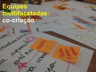 Equipes 
multifacetadas: 
co-criação 
 
