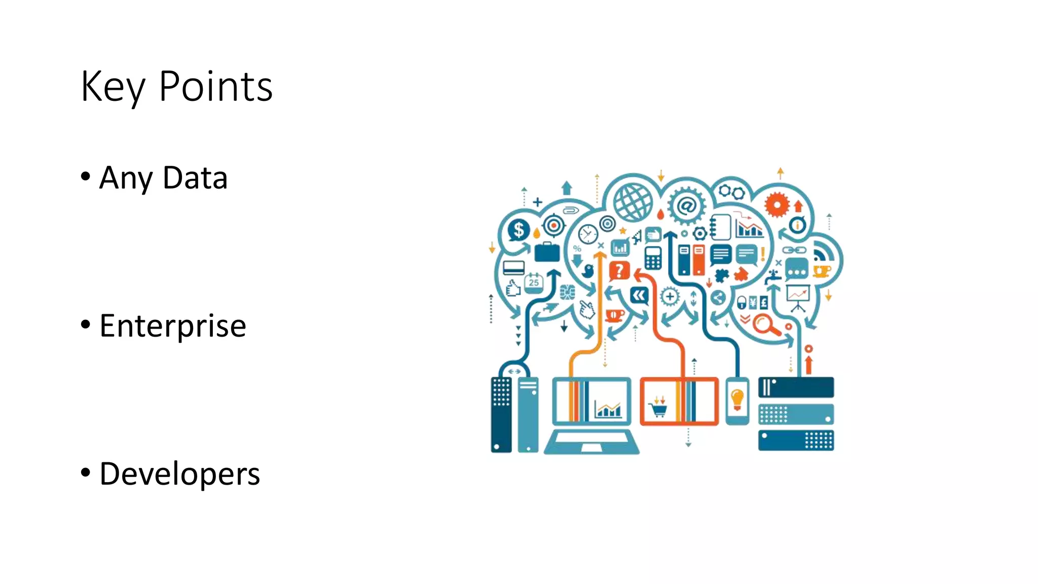 Key Points
• Any Data
• Enterprise
• Developers
 