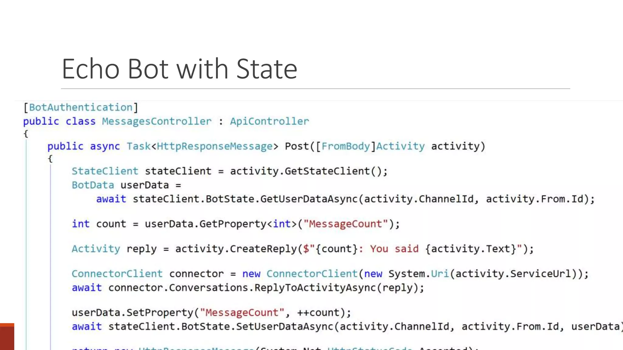 Echo Bot with State
 