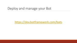 Tokyo azure meetup #8 - Introduction to the microsoft bot framework | PPTX